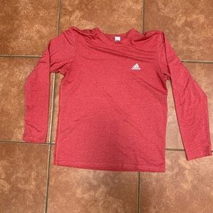 Long sleeve red adidas shirt